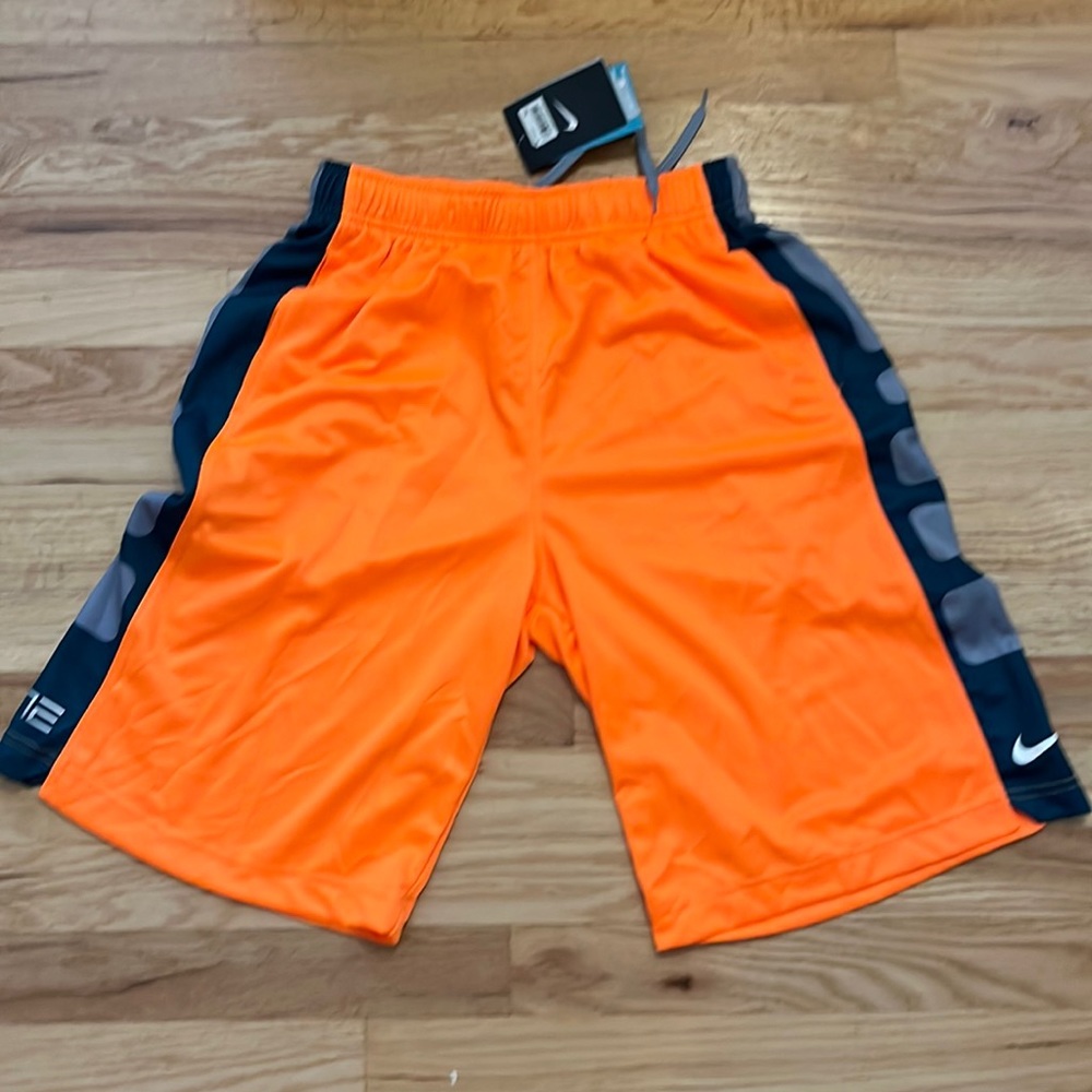 Boys orange and gray shorts